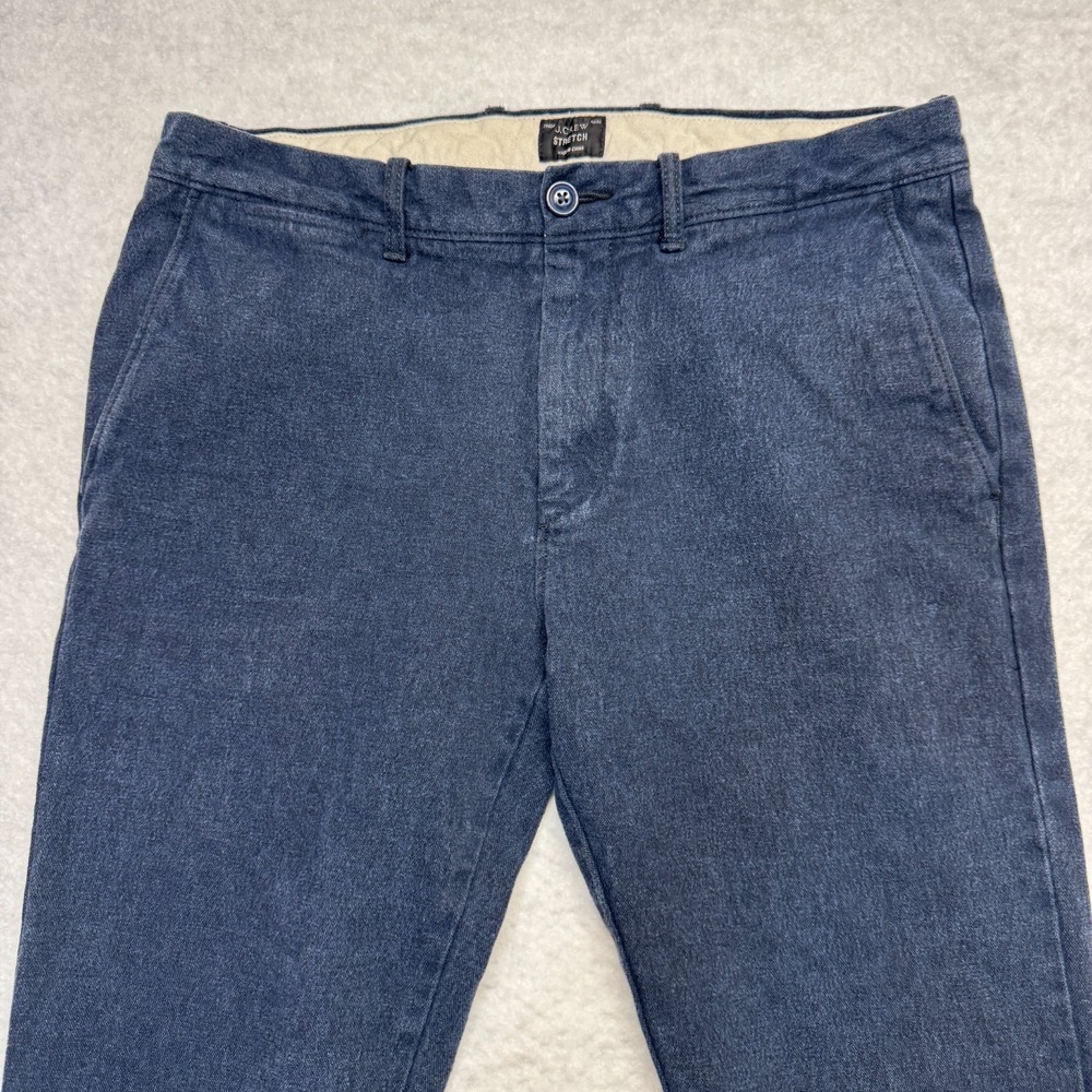 J Crew Pants Blue Flex Chino Slim Fit Cotton Stretch Preppy Frat Boy Men's 32x32 - Picture 2 of 13